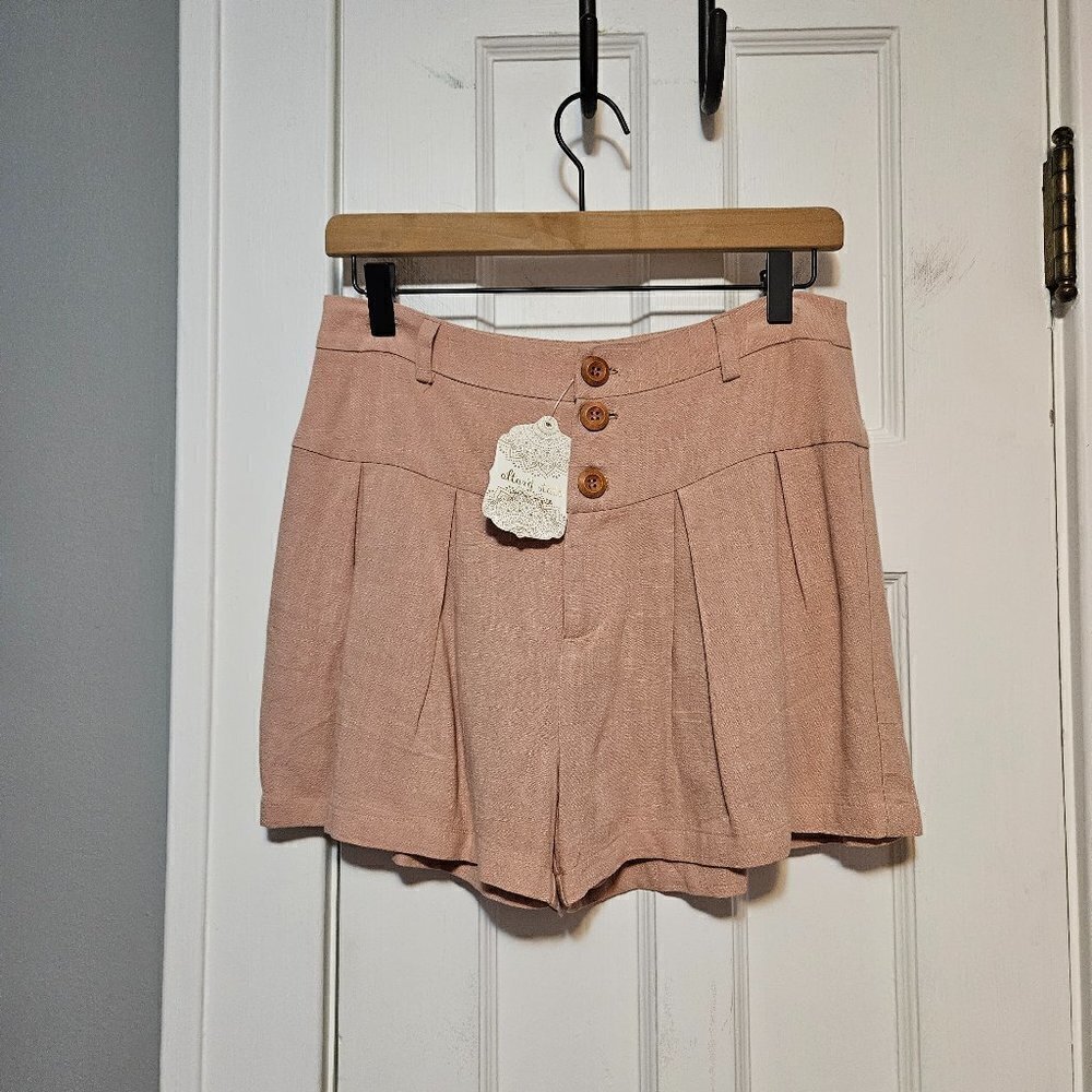 NWT Altar'd State Pleated Linen Skort Shorts
